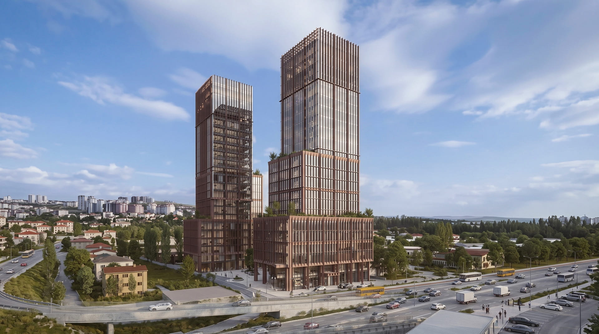World Link Towers twin towers in Prishtina