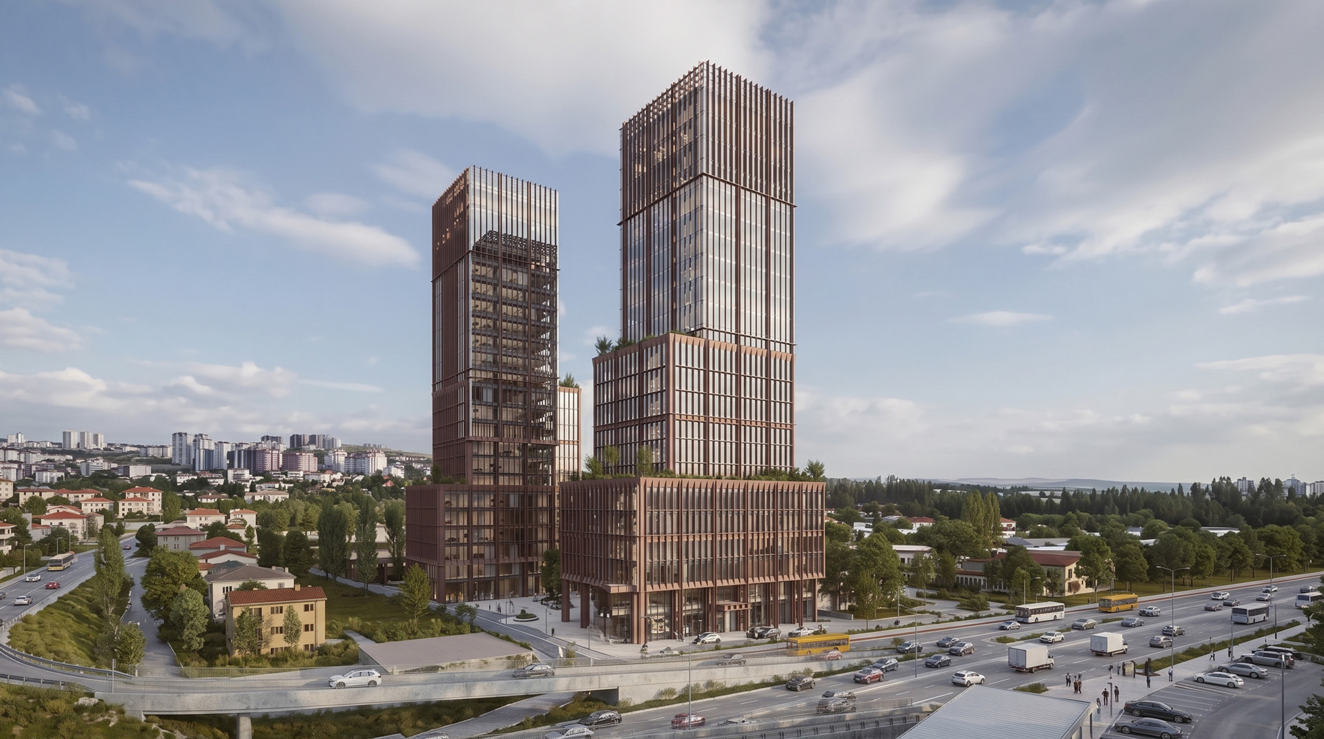 World Link Towers twin towers in Prishtina